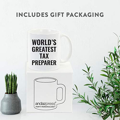 Gift for Men or Women World s Greatest Tax | Ceramic Coffee Mug | 11 OZ