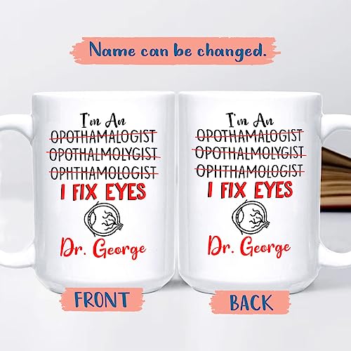 Personalized Name I Fix Eyes Gift For | Customised Coffee Mug | 11 OZ