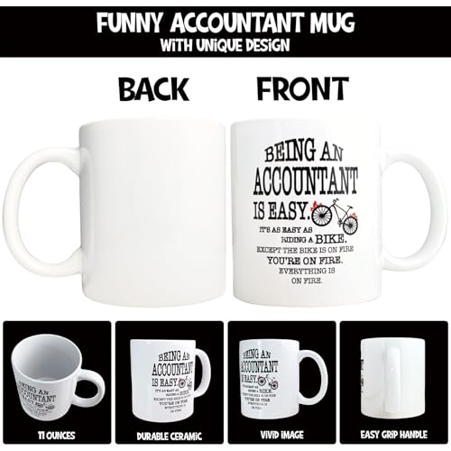Funny Accountant Gifts Being an is Easy | Ceramic Coffee Mug | 11 OZ
