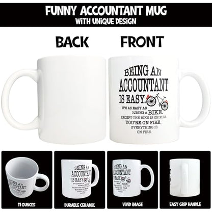 Funny Accountant Gifts Being an is Easy | Ceramic Coffee Mug | 11 OZ