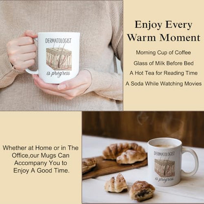 DYJYBMY Dermatologist Is Progress Funny | Ceramic Coffee Mug | 11 OZ