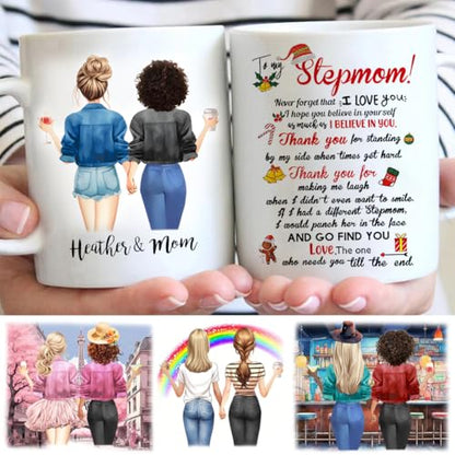 Custom Step Mom from Daughter Personalized | Customised Coffee Mug | 11 OZ