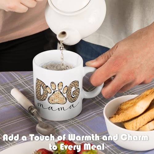 Leopard Print Dog Mama Creative Lover Gifts | Ceramic Coffee Mug | 11 OZ