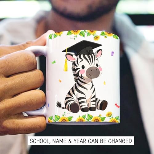 Custom Happy Graduation Zebra Accent | Customised Coffee Mug | 11 OZ