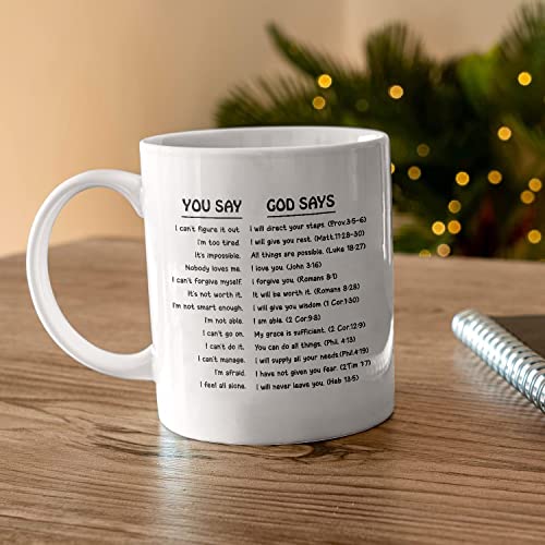 You Say god Says Bible Verses Memerse Pastor | Ceramic Coffee Mug | 11 OZ