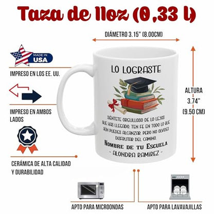 Taza Personalizada Con Nombre Regalos Para | Ceramic Coffee Mug | 11 OZ