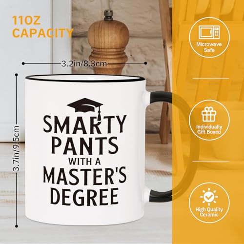 Petalsun Masters Degree Graduation Gifts Funny | Ceramic Coffee Mug | 11 OZ
