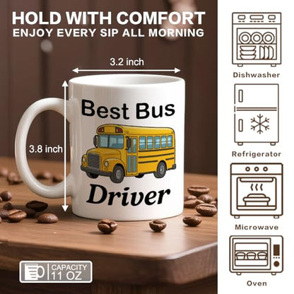 Best Bus Driver Funny School Design for Buses | Ceramic Coffee Mug | 11 OZ