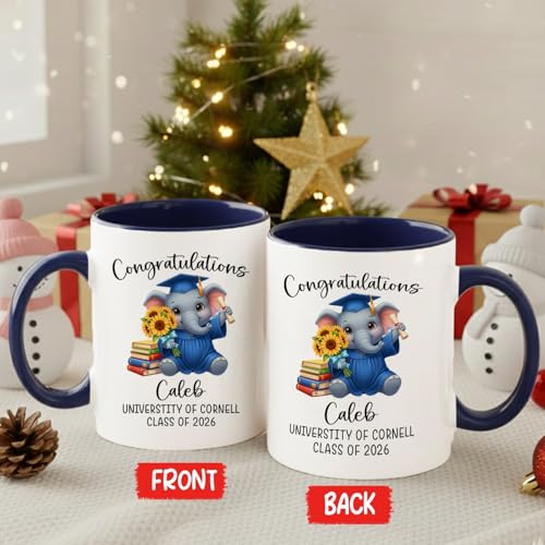 Custom Name School Class Elephant | Customised Coffee Mug | 11 OZ