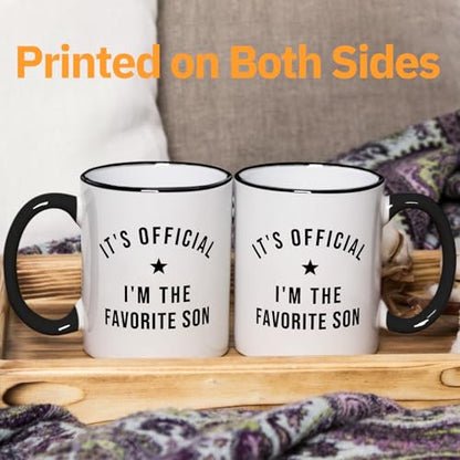 Son Gifts from Mom Favorite Birthday Fathers | Ceramic Coffee Mug | 11 OZ