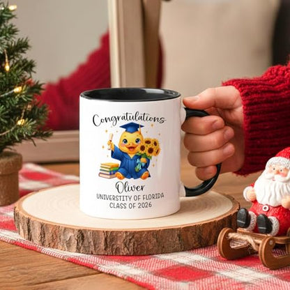 Congrats Duck Grad Accent Gifts For Him Her | Customised Coffee Mug | 11 OZ