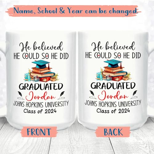 Personalized Graduation Class of 2026 He | Customised Coffee Mug | 11 OZ