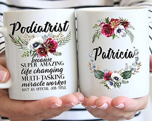 Personalized Podiatrist Miracle Worker | Customised Coffee Mug | 11 OZ