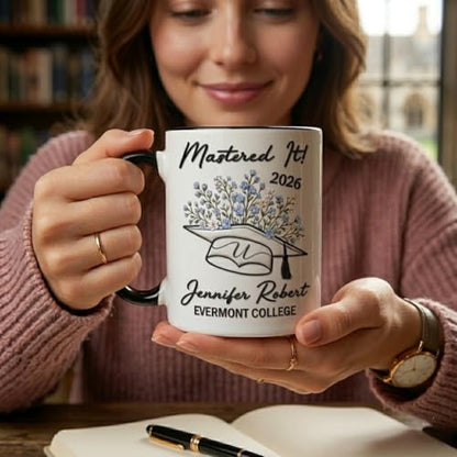 Hyturtle Personalized Graduation 2D Printed | Customised Coffee Mug | 11 OZ