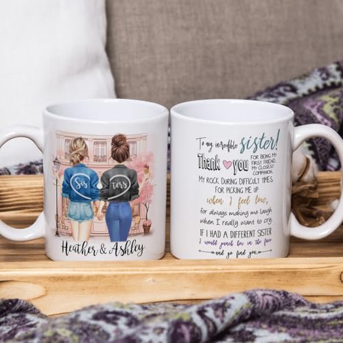 Custom Sister from Personalized Sisters | Customised Coffee Mug | 11 OZ