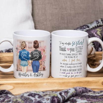 Custom Sister from Personalized Sisters | Customised Coffee Mug | 11 OZ