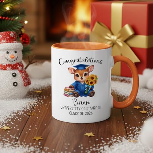 Deer Graduation Gifts For Animal Lovers | Customised Coffee Mug | 11 OZ