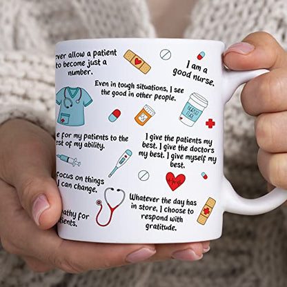 Positive Affirmations Motivational RN | Ceramic Coffee Mug | 11 OZ