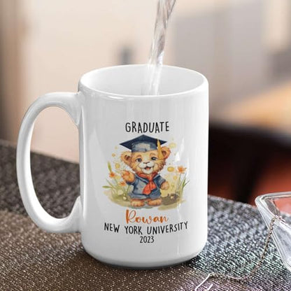 Personalized Baby Lion Graduation Animal | Customised Coffee Mug | 11 OZ