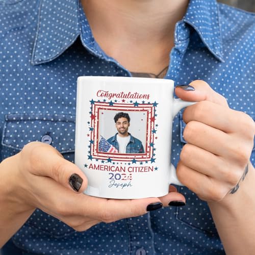 Custom Name And Year American Citizenship | Customised Coffee Mug | 11 OZ