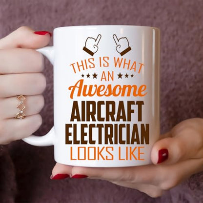 Awesome Aircraft Electrician This Is What an | Ceramic Coffee Mug | 11 OZ