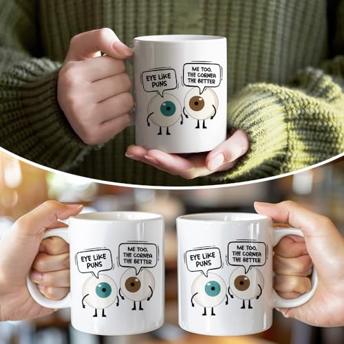 RZHV Eye Like Puns Me To The Cornea Better | Ceramic Coffee Mug | 11 OZ