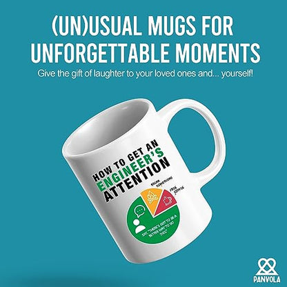How To Get An Engineer s Attention Funny For | Ceramic Coffee Mug | 11 OZ