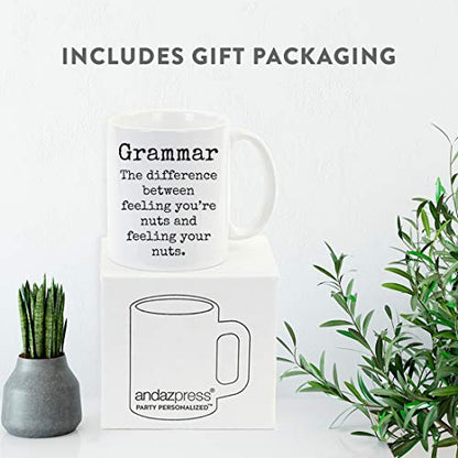 Funny Gag Gift for Teachers Grammar The | Ceramic Coffee Mug | 11 OZ