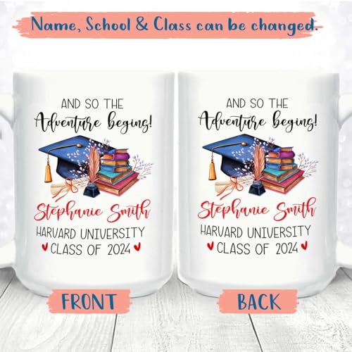Personalized Name School Class Graduation | Customised Coffee Mug | 11 OZ