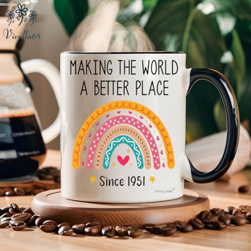 Vivulla68 75th Birthday Gifts For Women Men | Ceramic Coffee Mug | 11 OZ