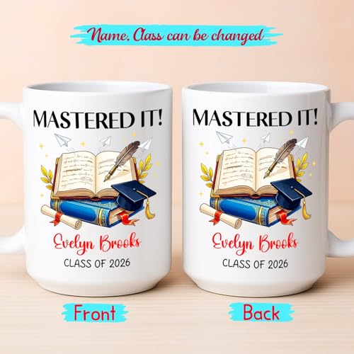 Mastered It Gift For Congratulation Grad | Customised Coffee Mug | 11 OZ