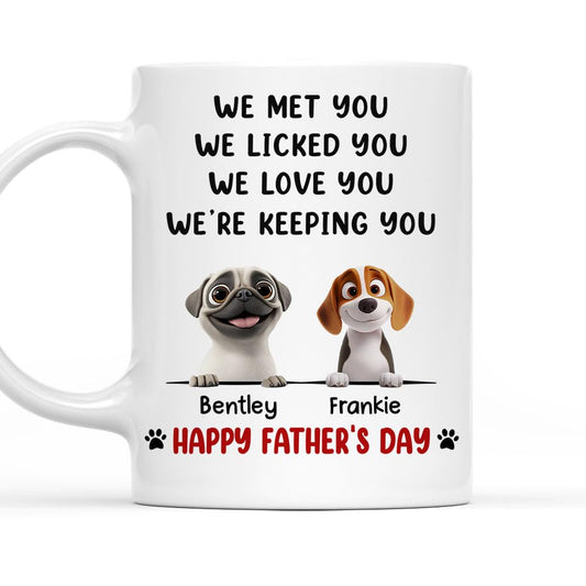 Personalized Dog Dad | Ceramic Coffee Mug | Father's Day Gift | Stylish Printed Design | Tea & Coffee Cup | 11oz
