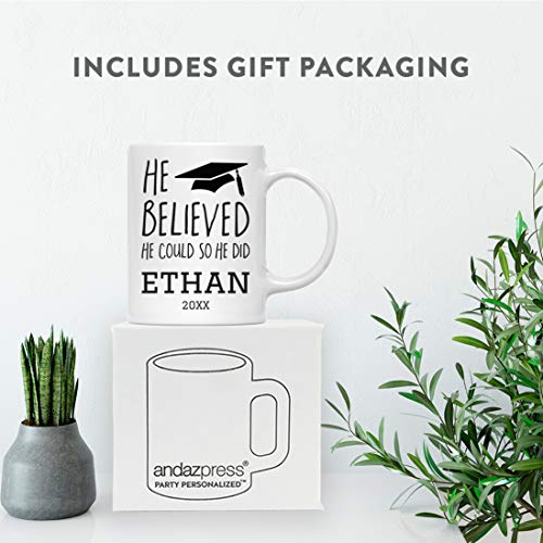 Personalized Custom Graduation Gift He | Customised Coffee Mug | 11 OZ