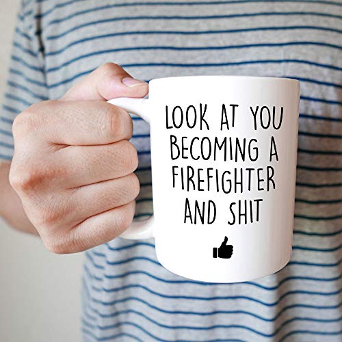 Future Firefighter Graduation for Men Fire | Ceramic Coffee Mug | 11 OZ