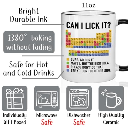 Funny Chemistry Teacher Gift Periodic Table | Ceramic Coffee Mug | 11 OZ