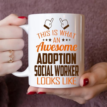 Awesome Adoption Social Worker This Is What an | Ceramic Coffee Mug | 11 OZ