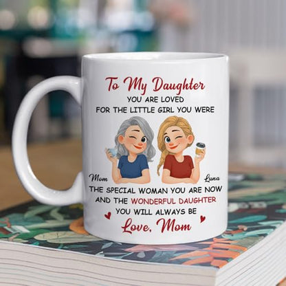 Wrappiness Personalized Daughter from Mom | Customised Coffee Mug | 11 OZ