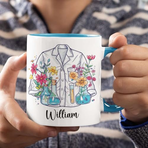 Lovely Lab Coat Accent Personalized Name | Customised Coffee Mug | 11 OZ