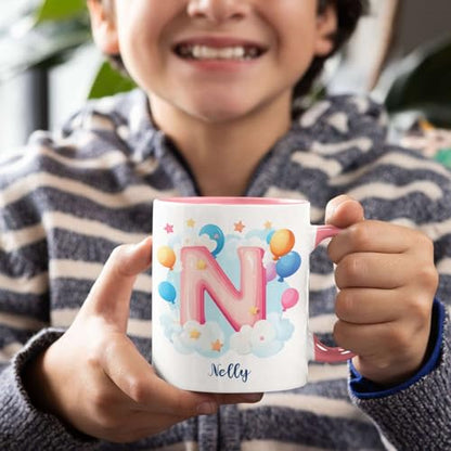 Initial N Decorative Custom Name Letter | Customised Coffee Mug | 11 OZ