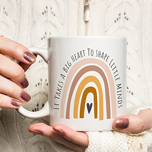 Fatbaby Teacher It Takes A Big Heart To Shape | Ceramic Coffee Mug | 11 OZ