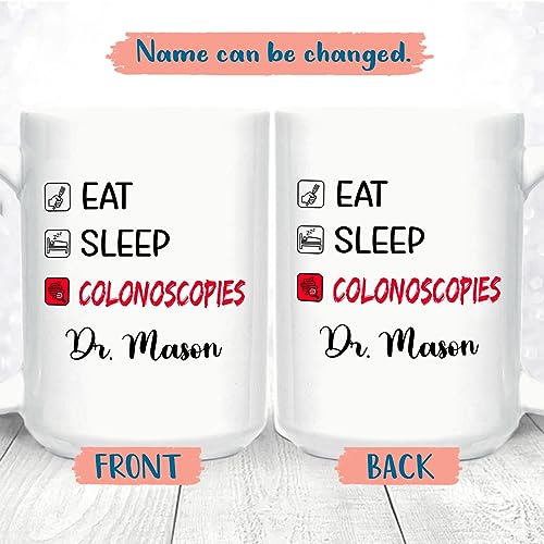 Personalized Gastroenterologists Eat Sleep | Customised Coffee Mug | 11 OZ
