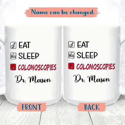 Personalized Gastroenterologists Eat Sleep | Customised Coffee Mug | 11 OZ