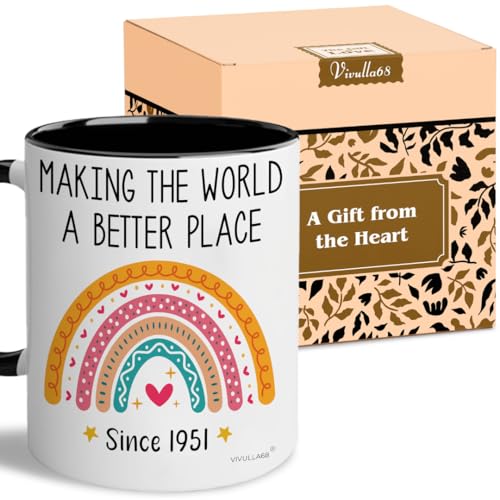 Vivulla68 75th Birthday Gifts For Women Men | Ceramic Coffee Mug | 11 OZ