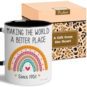 Vivulla68 75th Birthday Gifts For Women Men | Ceramic Coffee Mug | 11 OZ