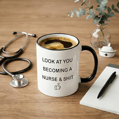 Funny Nurse Gifts for Women Nursing Student | Ceramic Coffee Mug | 11 OZ