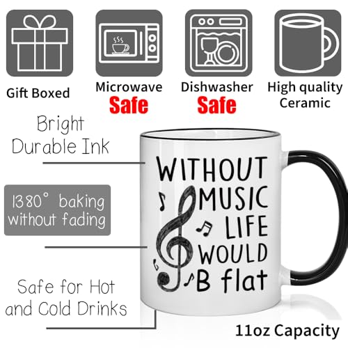 Music Lover Gifts for Women Men Teacher | Ceramic Coffee Mug | 11 OZ