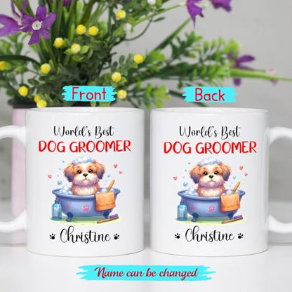 Personalized Dog Groomer World s Best | Customised Coffee Mug | 11 OZ