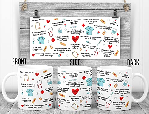 Positive Affirmations Motivational RN | Ceramic Coffee Mug | 11 OZ