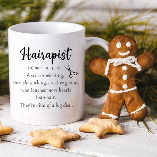 Waldeal Funny Hairapist Hairdresser Gifts for | Ceramic Coffee Mug | 11 OZ