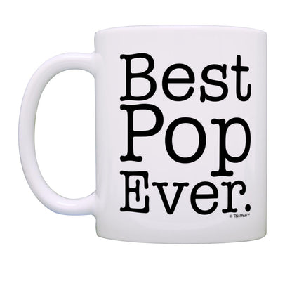 Father's Day for Grandpa Best Pop Ever with Handle | Ceramic Coffee Mug | Father's Day Gift | Stylish Printed Design | Tea & Coffee Cup | 11oz